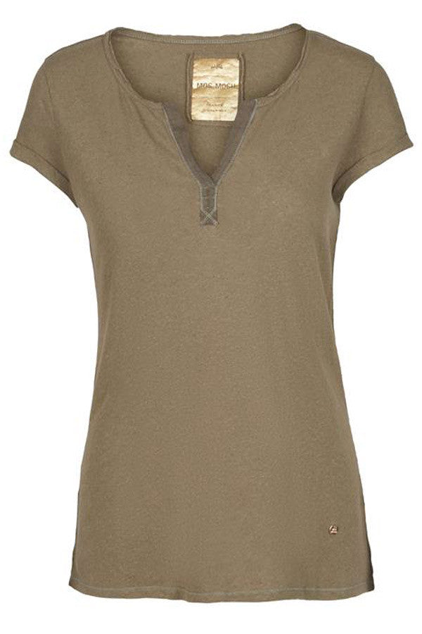 Troy Tee (Army) - T-shirt fra Mos Mosh -  Mos Mosh - Lisen.dk