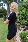 Alma Ss Turn Dress | Black