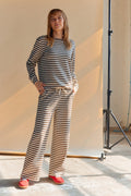 Tini Stripe Wide Pants | C Hot Fudge Combi