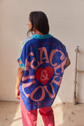 Peace Love Ss Shirt | Blue Palm