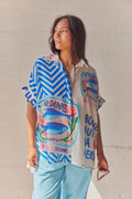 Trois Truites Ss Shirt | Blue