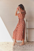 Mary Patterned Dress | Red