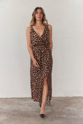 Ally All Over Leo Dress | Dark Maroon