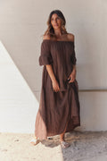 Elly Flow Dress | Dark Brown