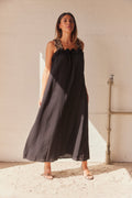 Leopard Strap Dress | Black