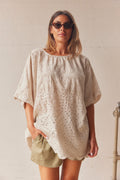 Marie Broderie Anglaise Top | Beige