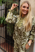 Tia Ls Frill Blouse | Army