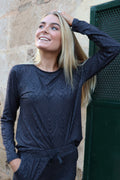 Alma Ls U Tshirt | Dark Grey Lala