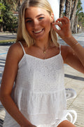 Rebekka Strap Top | White