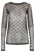 Isa Ls Lace Blouse | Black Check