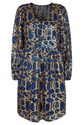 Iris Ls Dress | Blue Zebra