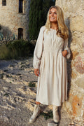 Liv Ls Long Dress | Cashew Creme