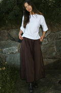 Yara Poplin Skirt | Chocolate Brown