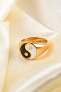 Yin Yang Ring | Black White