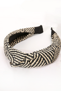 Tribal Twist Hair Band | Black White