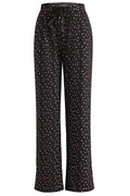 Alma Wide Pants | Black Pink Holographic Dot