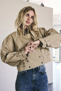 Francis Crop Trench Jacket 30271 | Khaki