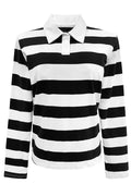 Polo Ls Shirt | Black Creme Stripe