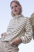 Mia Blouse Gots |  Buttercream Stripes