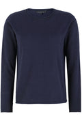 SRMarla O-Neck Knit Roll Edge | Total Eclipse | Pullover fra Soft Rebels