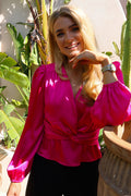 Tiki Ls Twist Blouse | Pink