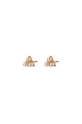 Triangle Pearl Earring | Gold