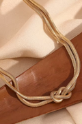 Twisted Snake Chain Necklace | Gold