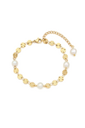 Snowflake Pearl Bracelet | Gold