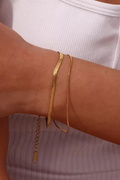 Double Snake Chain Bracelet | Gold