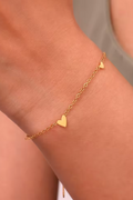 Heart Chain Bracelet | Gold