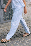 Claira Broiderie Pants | Light Blue