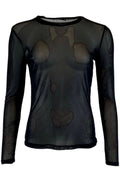 Annie Mesh Blouse | Black