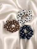 Polka Dot Scrunchie | White