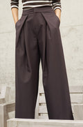 Zella Pleat Pant 41041 | Dark Brown