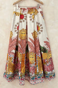 Printed Cotton Skirt | Pink
