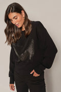 Dakota O-Ls Glam Sweatshirt |  Black