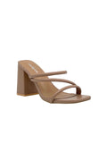 Strappy Block Heels | Beige