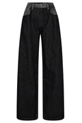 Charlee Jeans | Black Denim Washed Blue