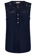 Louis Blouse | Navy Blazer
