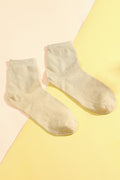 Glitter & Heart Sock  | Golden