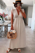 Sun Ruffle Dress 7788 | Beige