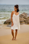Solene Short Strap Dress | Ecru