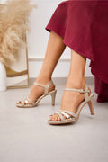 Shiny Toe Sandales | Gold