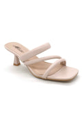 Strappy Kitten Heels | Beige
