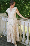 Messina Flower Field Dress | Off White