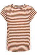 Ulla Stripe Tshirt | Brown White Stripe
