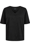 Ulla Ss Vneck Tshirt | Black
